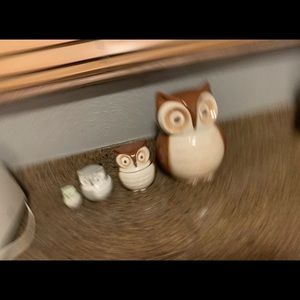 WORLD MARKET Ceramic Owl Stackable Measuring Cups